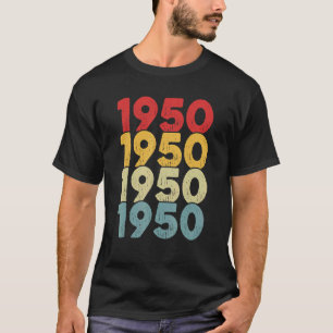 T-shirt Vintage 1950 Hommes Anniversaire Femmes Rétro Lége