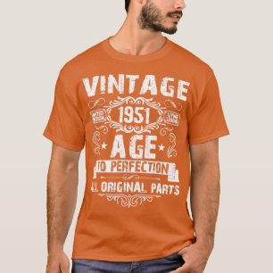 T-shirt Vintage 1951 Drôle 72 Ans Hommes Et Femmes 72E