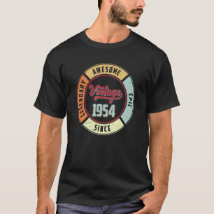 T-shirt Vintage 1954 68e anniversaire Légendaire Épopée in