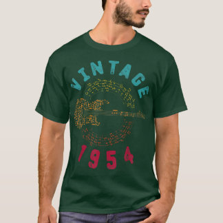 T-shirt Vintage 1954 Birthday Limited Edition Guitar Music