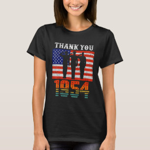 T-shirt Vintage 1954 Drapeau de 68 ans American 68th Birt