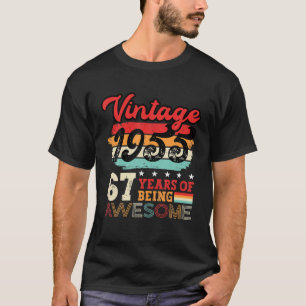 T-shirt Vintage 1955 67E Anniversaire Légende Anniversaire