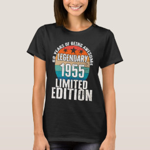 T-shirt Vintage 1955 Légendaire Anniversaire de 68 ans 1