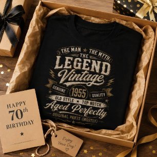 T-shirt Vintage 1955 L'Homme Le Mythe La Légende 71e anniv