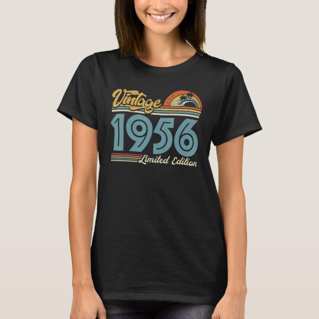 T-shirt Vintage 1956 1956 66e anniversaire (Devant)