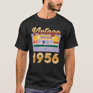 T-shirt Vintage 1956 Né Dans Classic Cassette Tape Limited