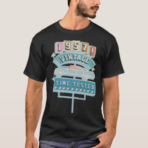 T-shirt Vintage 1957 Temps Testé Année de naissance