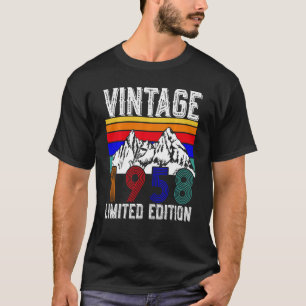 T-shirt Vintage 1958 64 Ans Garçons Filles 64e Anniversair