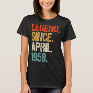 T-shirt vintage 1958 65ème anniversaire rétro 65 ans