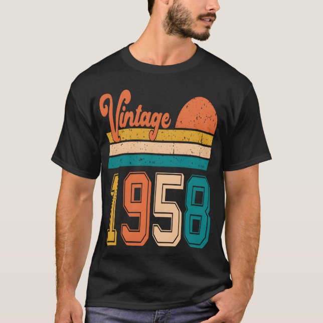 T-shirt Vintage 1958 birthday gift boy (Devant)