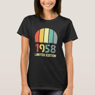T-shirt Vintage 1958 Femmes Anniversaires 1958 Anniversair