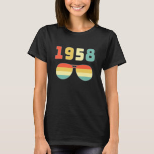 T-shirt Vintage 1958 pour les femmes Rétro 1958 Anniversai