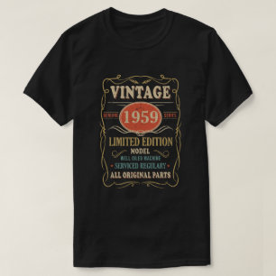 T-shirt Vintage 1959 60e anniversaire Cadeau de toutes les