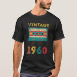 T-shirt Vintage 1960 60th Birthday Poison With Old Mix Tap<br><div class="desc">Cadeau vintage 1960 60e anniversaire avec bande de mixage ancienne</div>