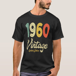 T-shirt Vintage 1960 62e anniversaire Cadeau Retro 62 ans