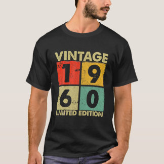 T-shirt Vintage 1960 62E Cadeau Anniversaire Hommes Femmes