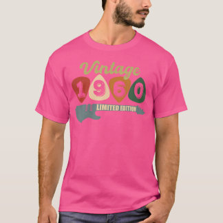 T-shirt Vintage 1960 Anniversaire Retro Guitare fête d'ann