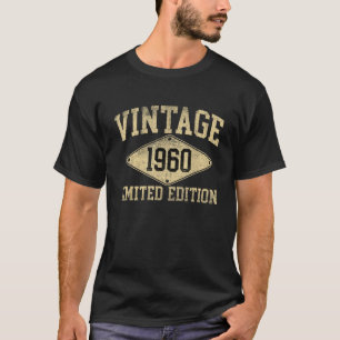 T-shirt Vintage 1960 Edition Limitée Année De Naissance Bi