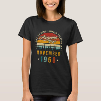 T-shirt Vintage 1960 stupéfiant Depuis novembre 1960 62