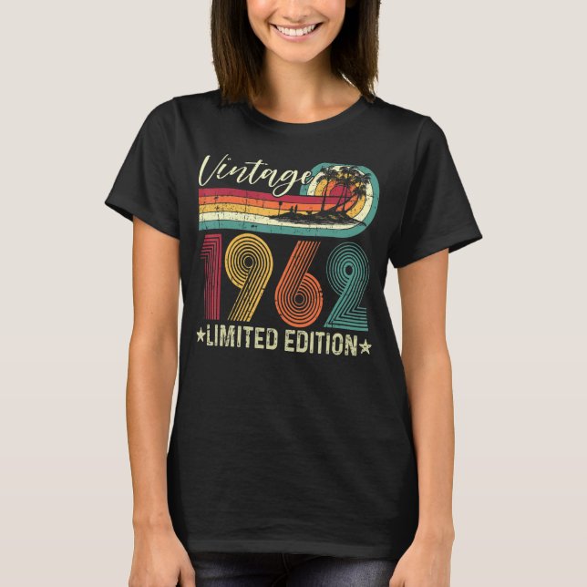 T-shirt Vintage 1962 61e anniversaire 61 ans (Devant)