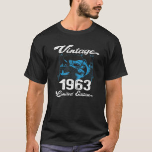 T-shirt Vintage 1963 - 59 ans Amateurs de pêche Pêcheur