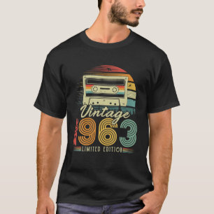 T-shirt Vintage 1963 Cassette rétro 1963 59e anniversaire