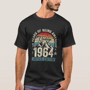 T-shirt Vintage 1964 60e anniversaire Rétro 60 ans d'être