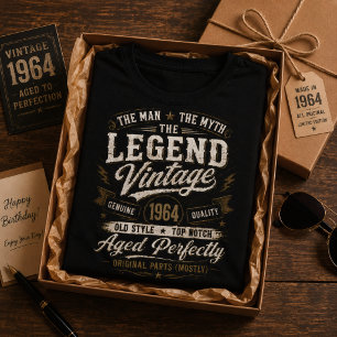 T-shirt Vintage 1964 Vieilli Parfaitement 62e Anniversaire