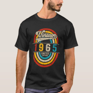 T-shirt Vintage 1965 58e cadeau d'anniversaire 58 ans limi