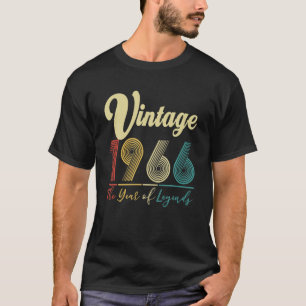T-shirt Vintage 1966 56E Anniversaire Cadeau Homme De 56 A