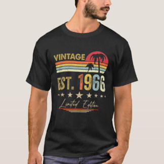 T-shirt Vintage 1966 Funny Garçons Et Filles De 56 Ans 56T
