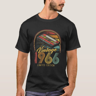 T-shirt Vintage 1966 Retro Cassette 1966 60th Birthday 60