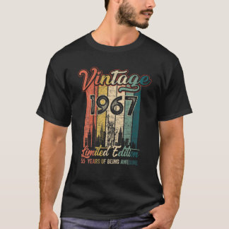 T-shirt Vintage 1967 55E Cadeaux Anniversaires 55 Année D'