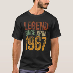 T-shirt Vintage 1967 Anniversaire Avril Né Légende depuis 