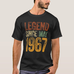 T-shirt Vintage 1967 Anniversaire Mai Born Légende depuis