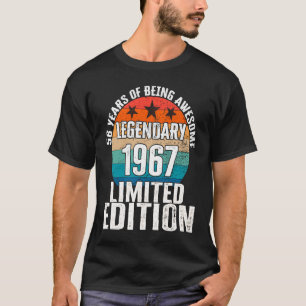 T-shirt Vintage 1967 Légendaire Edition Limitée 56 ans