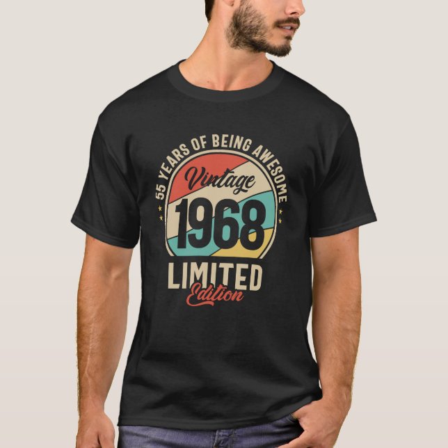 T-shirt Vintage 1968 - 56ème anniversaire (Devant)
