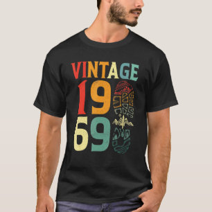 T-shirt Vintage 1969 53 Anniversaire Randonnée de camping