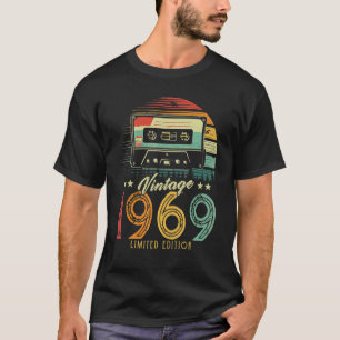 T-shirt Vintage 1969 Rétro Cassette 1969 53e Anniversaire 