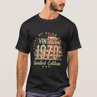 T-shirt Vintage 1970 Limited Edition 55-year-old Gifts Usa