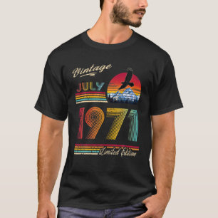 T-shirt Vintage 1971 50 Ans Femmes Hommes 50 Juillet 1971