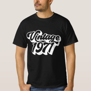 T-shirt Vintage 1971 Années Rétro De Naissanceles années 7