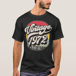 T-shirt Vintage 1972 49e anniversaire, Retro Sunset Style