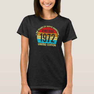 T-shirt Vintage 1972 50 Ans D'Être Étonnant