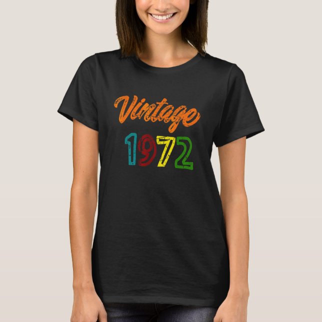 T-shirt Vintage 1972 50e anniversaire (Devant)
