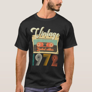 T-shirt Vintage 1972 50E Anniversaire Bande De Cassette Po