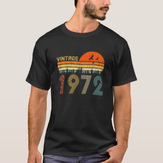 T-shirt Vintage 1972 50E Anniversaire Cadeau Hommes Femmes
