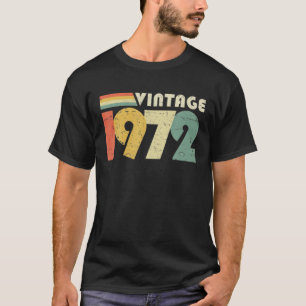 T-shirt Vintage 1972 50E Anniversaire Distressé Drôle Pour