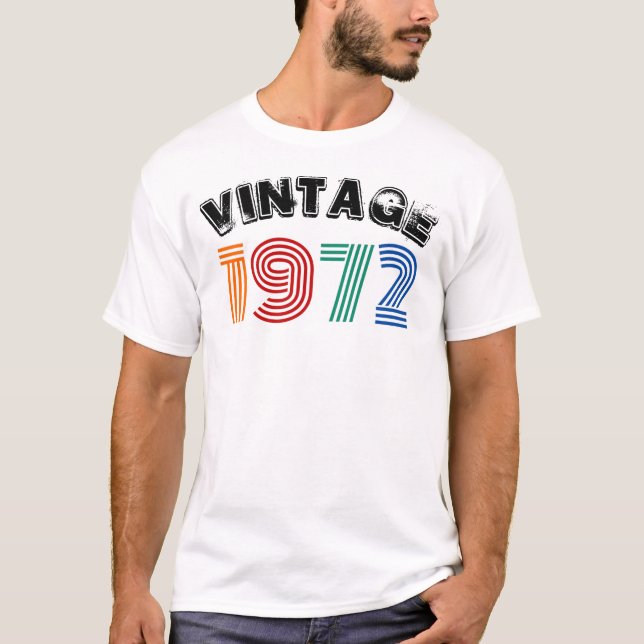 T-shirt Vintage 1972 52e anniversaire (Devant)