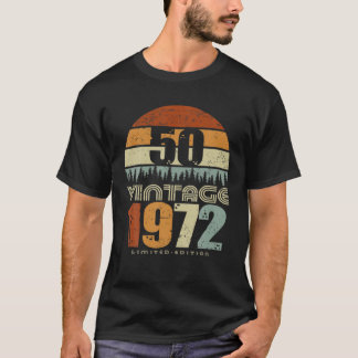 T-shirt Vintage 1972 Edition Limitée 50E Anniversaire 50 A